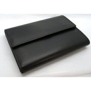 Louis Vuitton Trifold Wallet Porte Etui Papier Epi Leather Noir Black